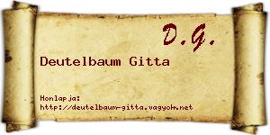 Deutelbaum Gitta névjegykártya